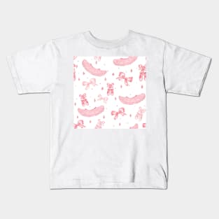 cute baby ballerina pattern pink Kids T-Shirt